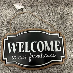 Decorative Welcome to our farmhouse sign.